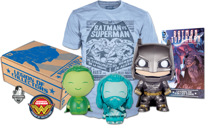 DC Legion of Collectors Batman vs Superman Funko Box