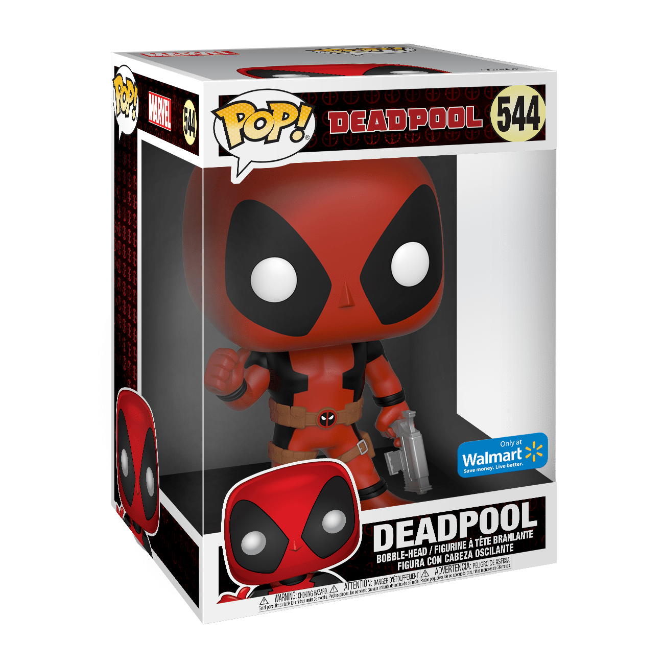 Funko POP! Marvel: Deadpool - 10" Deadpool w/Gun (Red) - Walmart Exclusive