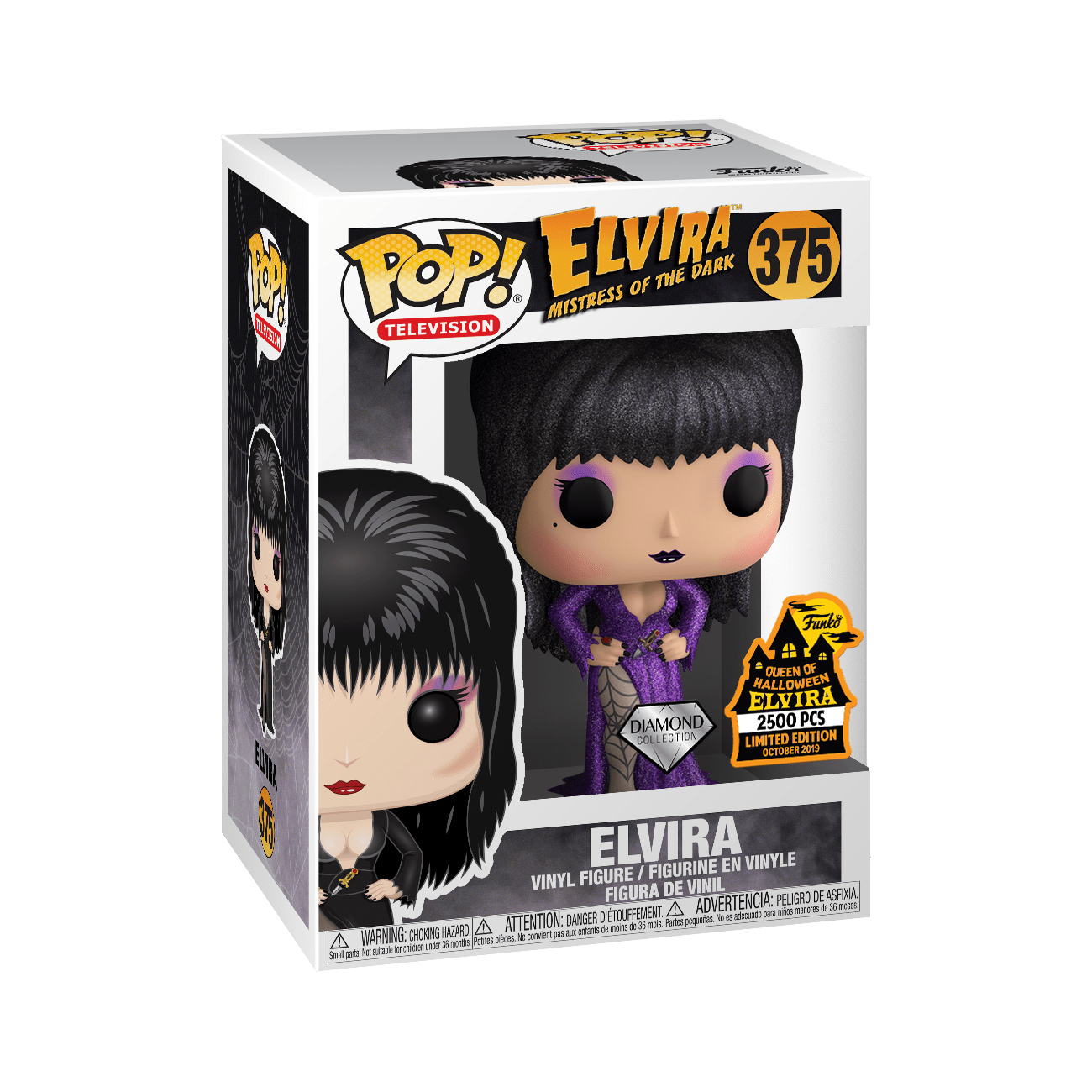 Elvira (Purple Dress) (Diamond Collection) Pop Vinyl Spooky Empire 2500pc Exclusive