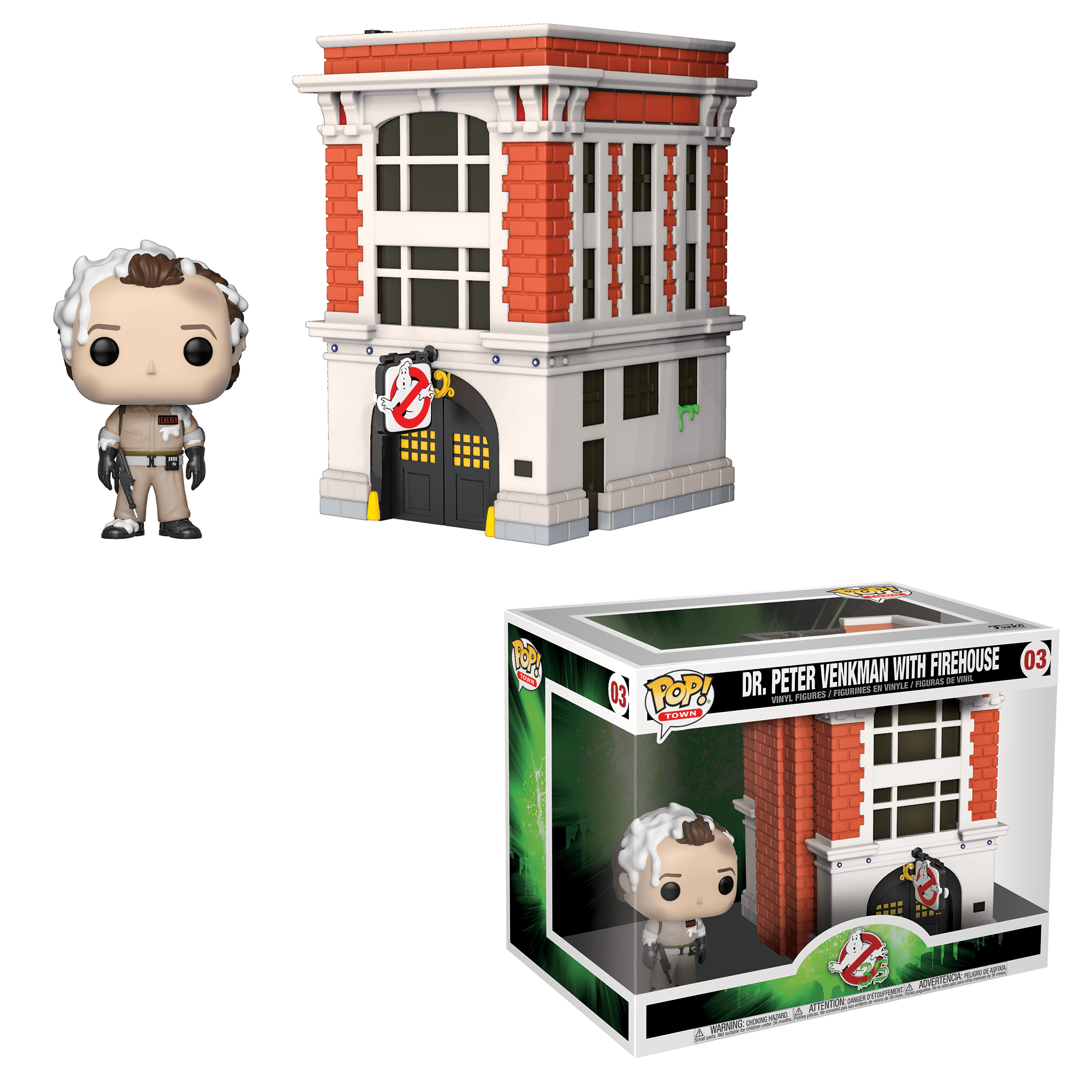 Dr. Peter Venkman with Firehouse Pop Vinyl Geeks Outpost