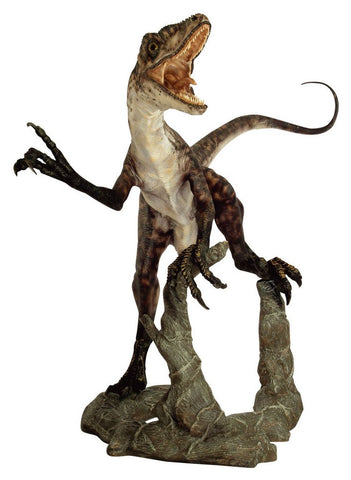 Dinosaurs: VELOCIRAPTOR / DEINONYCHOS 1 (Open Jaw/Closed Jaw) - Life-size Collectible Statue